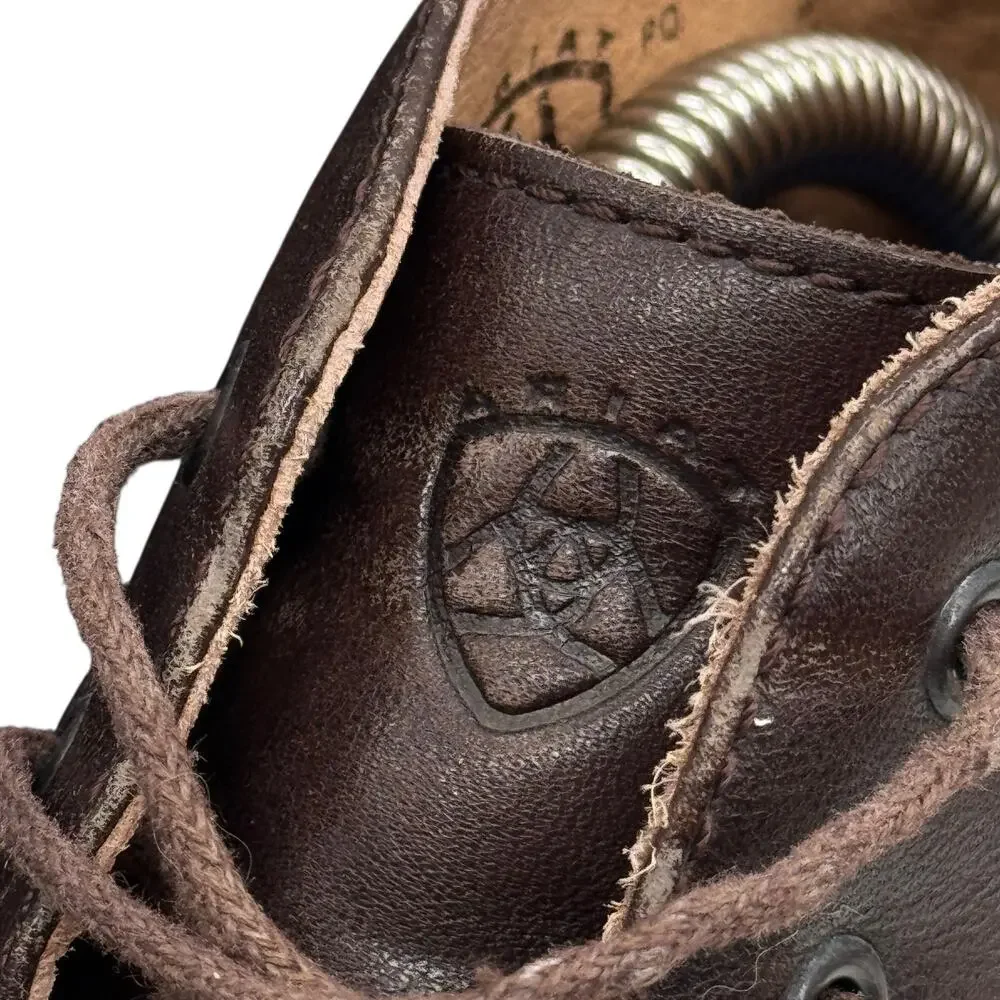 Ariat Bancroft Tasseled Bootie SZ 8 Womens Leather Brown Reptile Embossed Preppy